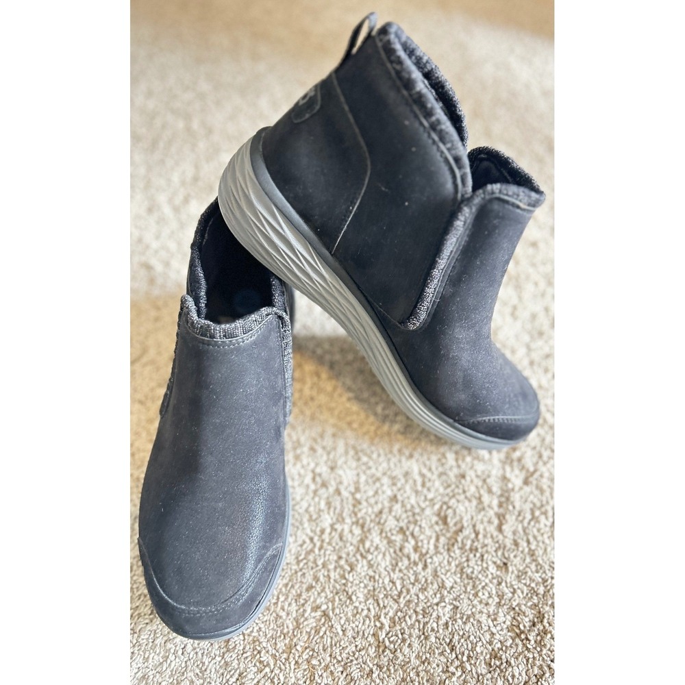 Ryka Namaste Memory Foam Slip On Ankle Booties Grey Sole Comfort SZ 10‎